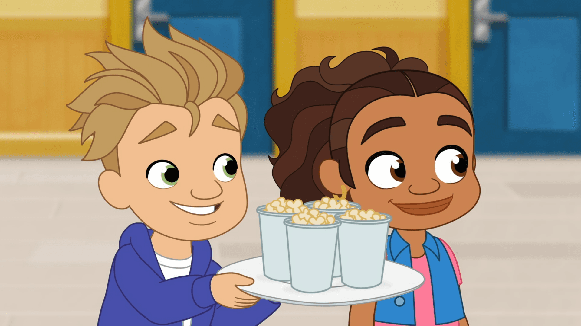 Alma’s friends won't try Aaron and Lucas’ snacks./Alma tells on Emi, Beto, and Eddie.