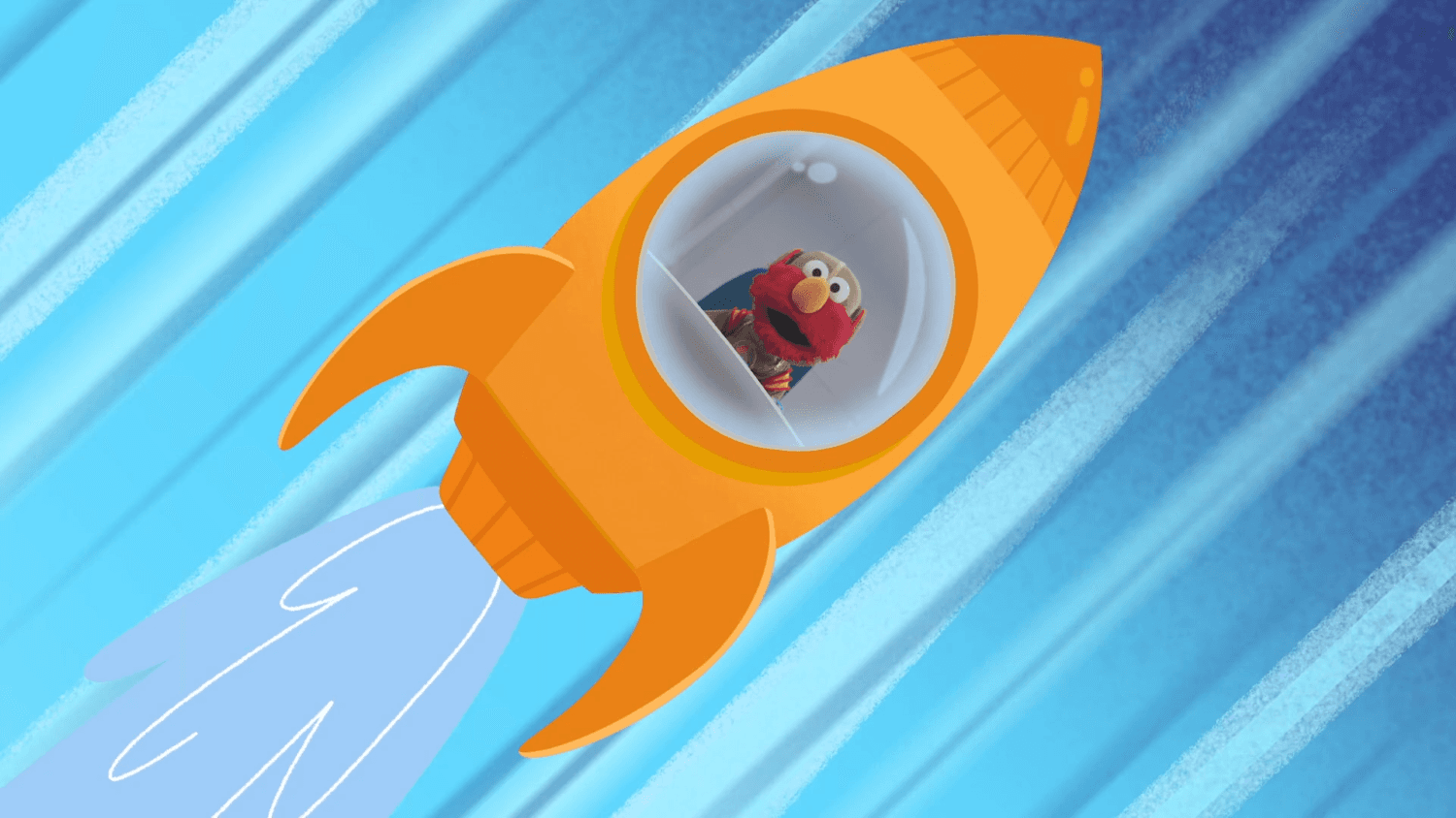 Captain Elmo’s on a mission to Jupiter while Grover tries to fix the spaceship boosters.