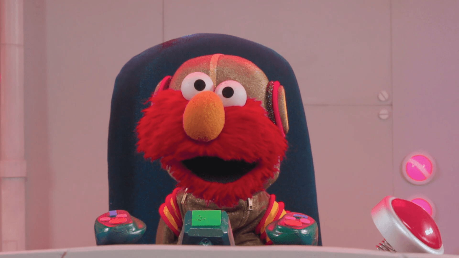 Elmo gets upset while playing with his friends.