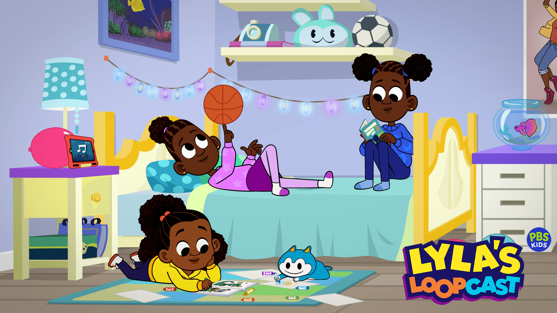 Lyla and Stu help Liana and Louisa with their half-birthday gifts for each other.